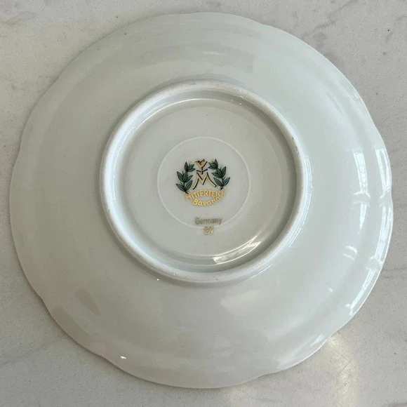 Vtg Mitterteich Bavaria Germany Pink Floral Tea Cup Saucer Gold Trim Shabby Chic - Picture 5 of 16